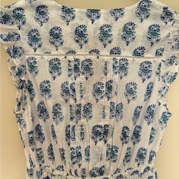 NWT- mer st. barth Giselle Preppy Ruffled Maxi Dress in Gypsea All Over Print - Picture 7 of 8